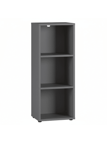 KADIMA DESIGN Aktenregal Universal schmal Graphit, 3 Ordnerhöhen, Büroregal Standregal