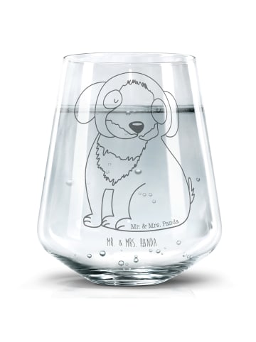 Mr. & Mrs. Panda Trinkglas Hund Entspannen ohne Spruch in Transparent