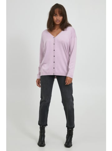 PULZ Jeans Cardigan PZSARA - 50206086  Feinstrick-Cardigan mit Knopfleiste in Lila