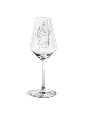 Mr. & Mrs. Panda Weinglas Schildkröte Wanderer ohne Spruch in Transparent