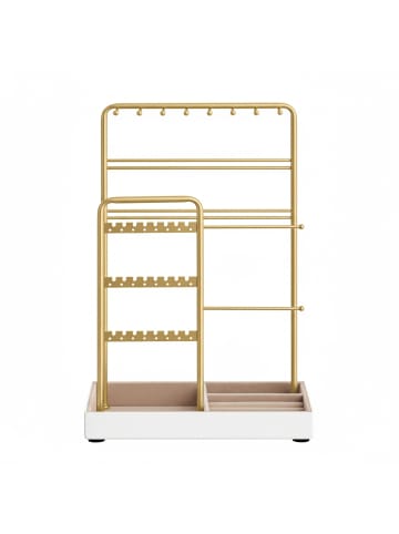 SONGMICS Schmuckständer Caeley in Goldfarben - (B)11.5 x (H)30.8 x (T)20 cm