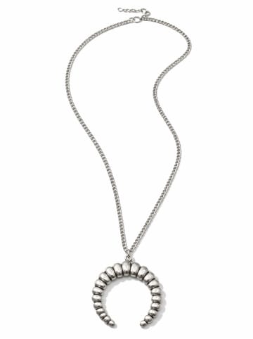 collezione alessandro Lange Kette " Croissant " in altsilber