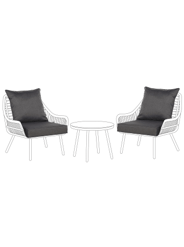 Beliani Kissenbezug LAURETO in Grau - (W) 56 x (H) 15 x (L) 52 cm