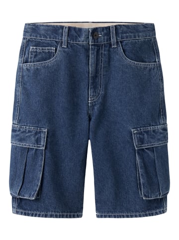 name it Baggy Bermuda Nkmben Denim-Cargoshorts in dark blue denim