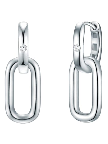 Lulu & Jane Diamant-Creolen Sterling Silber Diamant in silber