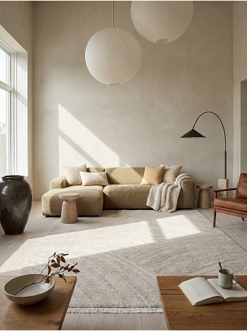 KADIMA DESIGN Kurzflorteppich Geometrisch pflegeleicht Wohnzimmer Schlafzimmer Flur in Beige