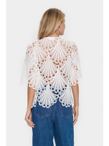 SAINT TROPEZ Langarm-Bluse JiliannaSZ Lockere Passform in Bright White