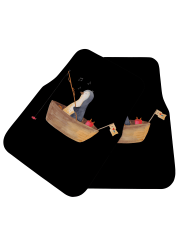 Mr. & Mrs. Panda Automatte Pinguin Angelboot ohne Spruch in Schwarz