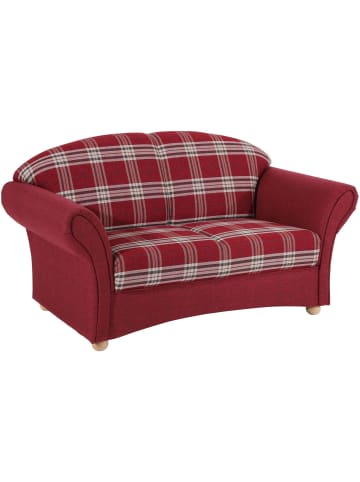 58 aufm Kessel SOFA 2-Sitzer Kama Bezug Flachgewebe Buche natur / rot