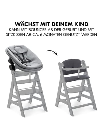 Hauck Alpha Plus 4-tlg. Newborn Set - Hochstuhl in weiss,grau