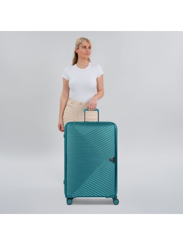 March15 Trading Gotthard Edition 4 Rollen Trolley 77 cm in aqua metallic