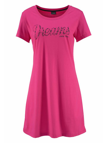 VIVANCE DREAMS Sleepshirt in pink, schwarz