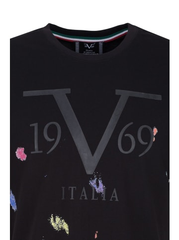 19V69 Italia by Versace Rundhalsshirt Leonardo in schwarz