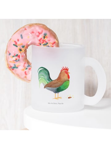 Mr. & Mrs. Panda Teetasse Glas Hahn Korn ohne Spruch in Transparent