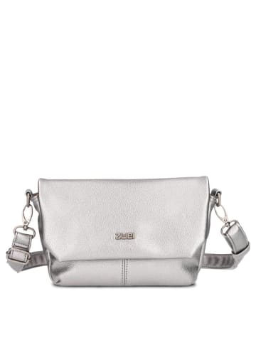 Zwei Mademoiselle M40 - Umhängetasche 28 cm (leo) in silver