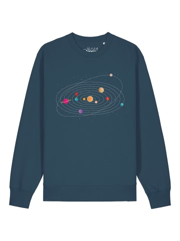 wat? Apparel Sweatshirt Sonnensystem in Petrol