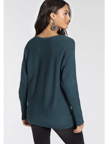 Laura Scott Fledermauspullover in petrol