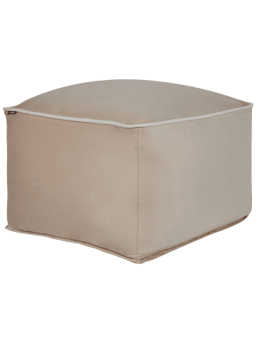 Beliani Pouf DAREYN in Beige - (W) 50 x (H) 30 x (L) 50 cm
