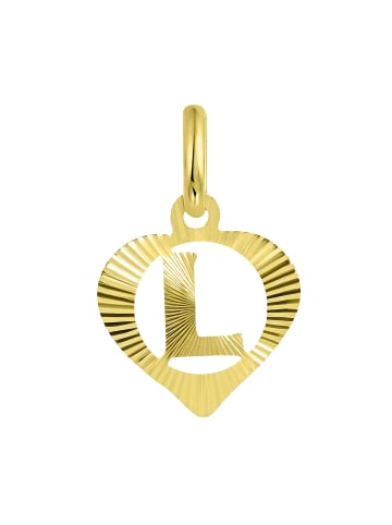 Lucardi 375 Gold Anhänger "Buchstabe L" Buchstabe
