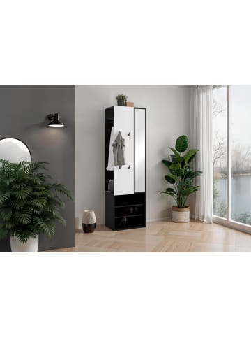 byLiving Kompaktgarderobe ANDORRA in weiß - B 55, H 187,5, T 40,5 cm