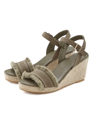 Vivance Keilsandalette in khaki