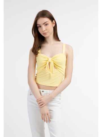 myMo Damen Rippstrick Träger Top in Hellgelb