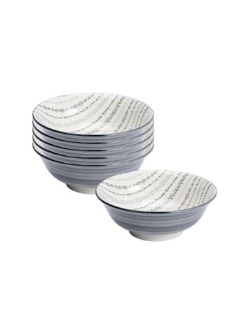 Ritzenhoff & Breker 6er Set Beilagenschalen Sendai Ranke ø 11,5 cm grau in grau