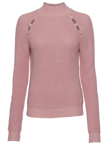 Melrose Stehkragenpullover in rosa-melange