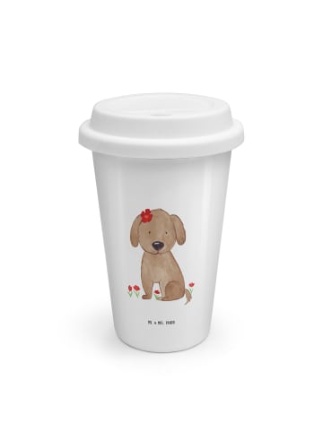 Mr. & Mrs. Panda Thermobecher To Go Hund Dame ohne Spruch in Weiß