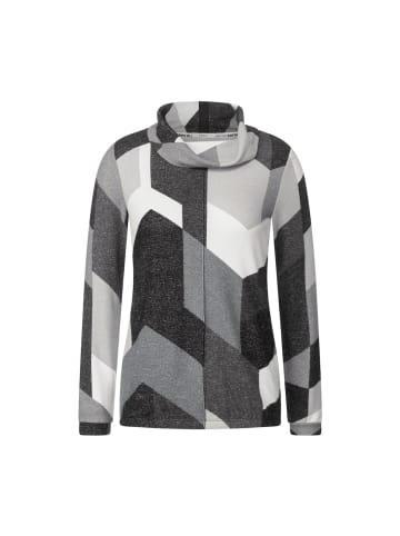 Cecil Langarmshirt in black melange
