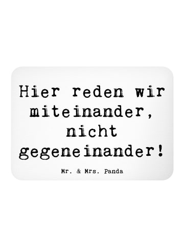 Mr. & Mrs. Panda Kühlschrankmagnet Spruch Konflikte friedlich lö... in Weiß