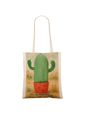 Mr. & Mrs. Panda Shopping Tasche Kaktus Wut Design ohne Spruch in Weiß