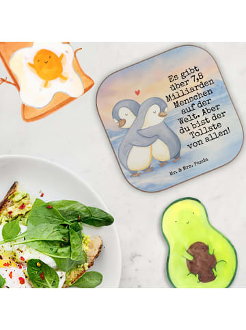 Mr. & Mrs. Panda Untersetzer für Gläser Pinguine Kuscheln Design... in Weiß