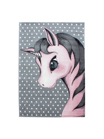 KADIMA DESIGN Teppich Kinder Einhorn Polypropylen saugroboter Kurzflor Kinderzimmer