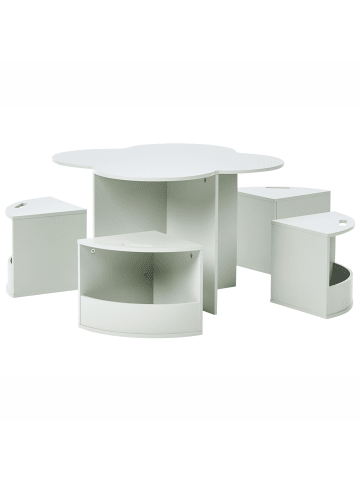 Beliani Kindertisch mit Stühlen TIBOO in Grün