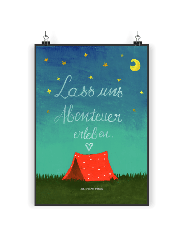 Mr. & Mrs. Panda Bild Abenteuer mit Spruch in Bunt