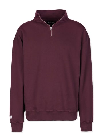 HONESTY RULES Sweatwear " Quarter Zip " in bordeaux