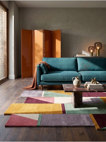 KADIMA DESIGN Teppich Wolle Handgetuftet HALLEIN Geometrisch Wohnzimmer Modern in Multi