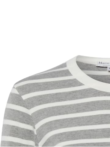 Marie Lund Langarmshirt in grau weiß