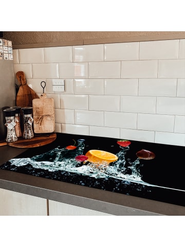 KitchenYeah Herdabdeckplatte Goldene Blätter