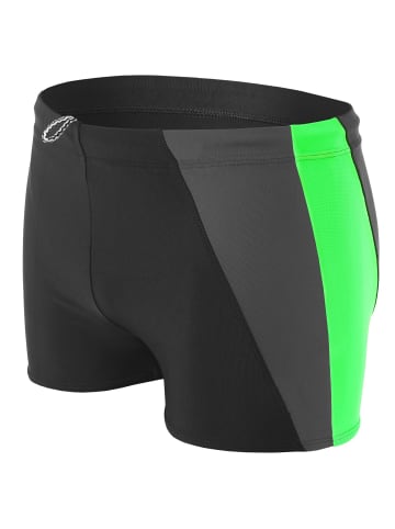 Aquarti Badehose in schwarz/grün