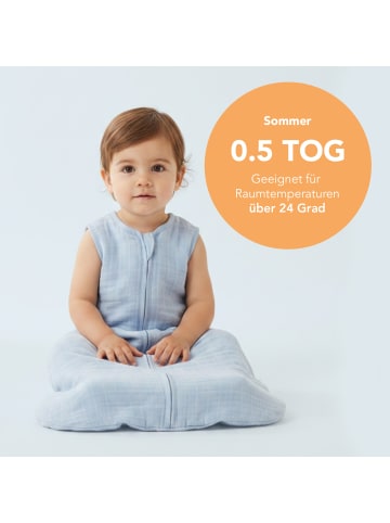 Schlummersack Musselin Babyschlafsack, 0.5 TOG in Popcorn