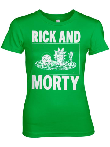 Rick and Morty Shirt in Grün