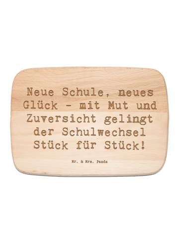 Mr. & Mrs. Panda Schneidebrett Holz Spruch Einen Schulwechsel be... in Transparent