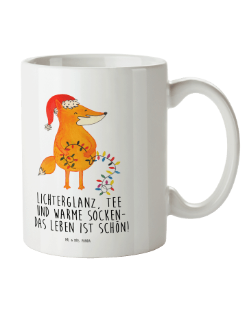 Mr. & Mrs. Panda Kindertasse Fuchs Weihnachten mit Spruch in Weiß