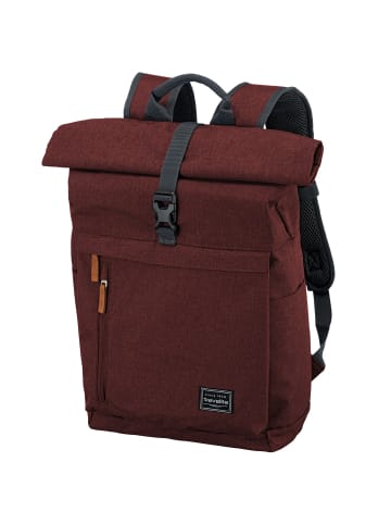 travelite Basics Rollup Rucksack 47 cm Laptopfach in bordeaux