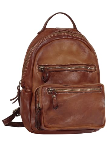 Cluty Rucksack echt Leder in cognac