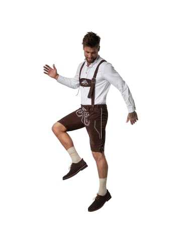 tectake Kurze, einfarbige Oktoberfeststrümpfe mit klassischem Strickmuster