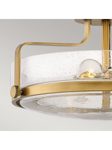 Licht-Erlebnisse Deckenlampe Ø 45.6 x (H)25.3 cm in Messing Antik TransparentMessing Antik Transparent