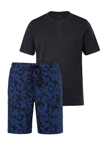 JP1880 Langer Schlafanzug in navy blau